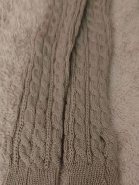 Cable Knit Women's Sweater - Taupe